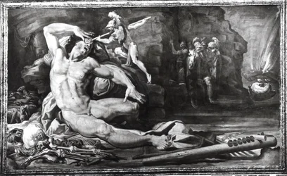 Ulysses Blinding Polyphemus the Cyclops, frieze representing scenes from the Quests of Ulysses
